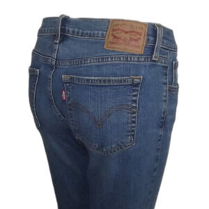 LEVI'S Boyfriend Jeans, 28, Crop length, Lower rise, Blue, 5 pockets, STAIN